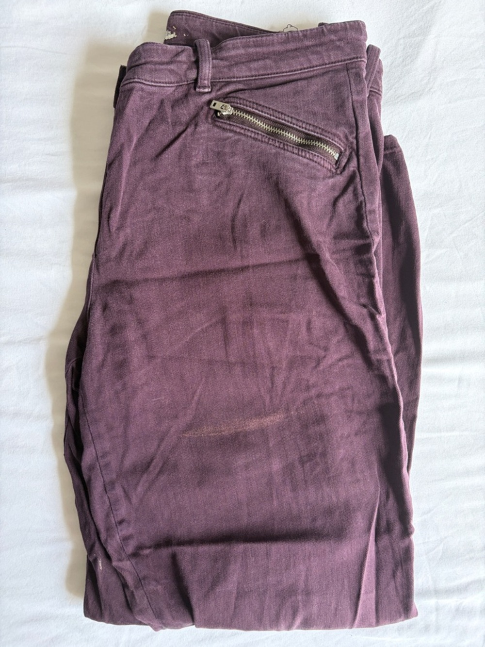 Purple Slim Fit Pants vintage size 12 zippers!